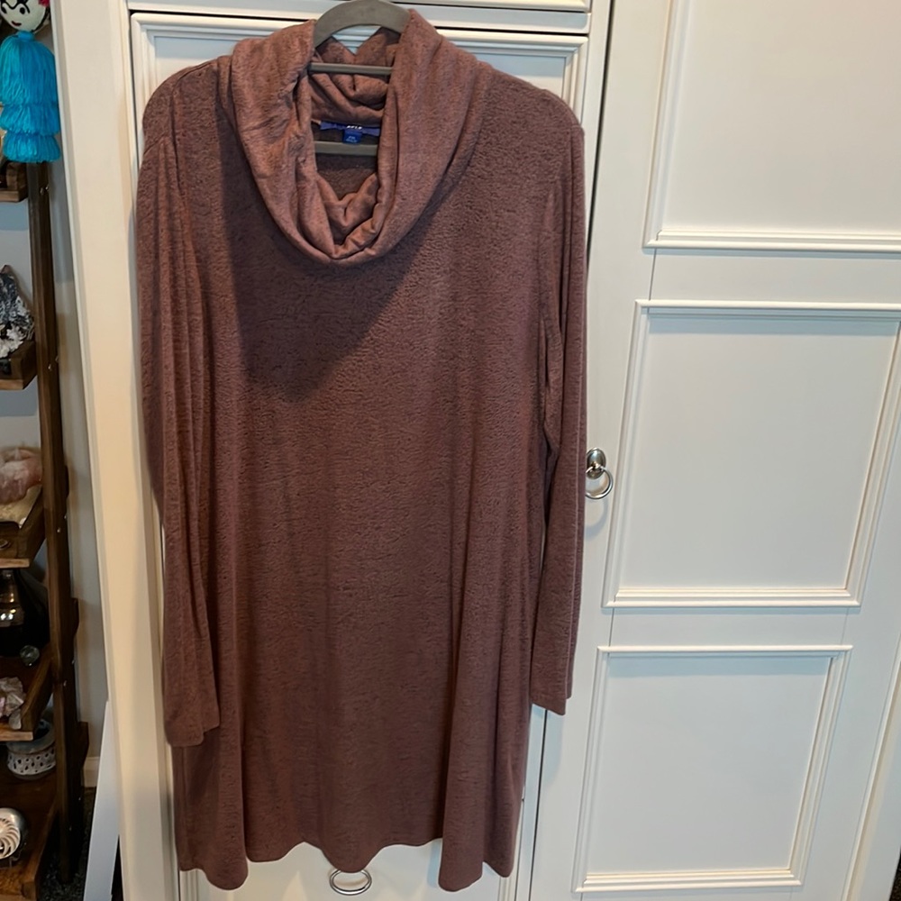Cowell neck sweater dress